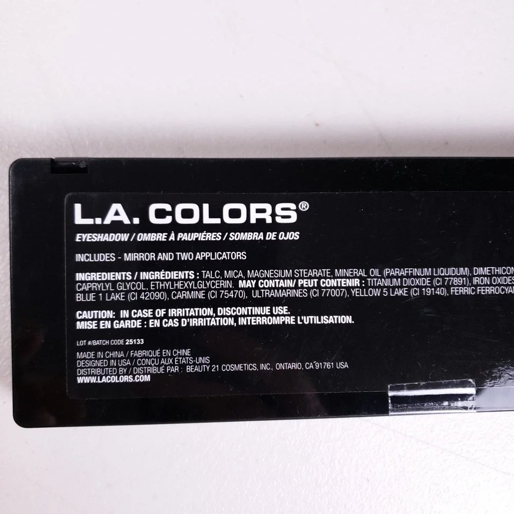 L.A. Colors Fancy Eyeshadow Palette 10 Shades Matte Shimmer Neutral Glam‎ 0.58oz